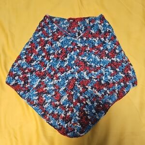 Homemade Multicolor Knit Cowl Scarf